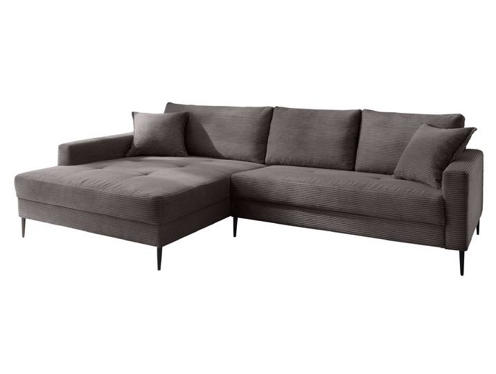 Ecksofa Cord grau 276 x 173 cm - OT links - SUMMER