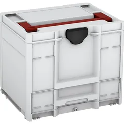 Tanos systainer3 Combi M 337 lichtgrau (RAL 7035), Verschluss schwarz (RAL 9004), Griff karminrot (RAL 3002) - 83550048.81