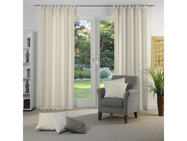 Vorhang WIRTH Dim out , beige, B:142cm H:345cm, Polyester, Gardinen, Vorhang, nach Maß