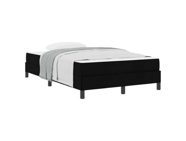 PUGYNBK Boxspringbett, 120 x 190 cm, Schwarz, mit Lattenrost Atmungsaktive Polsterung, Holzrahmen, Taschenfederkerne, Verwendung im Innenbereich