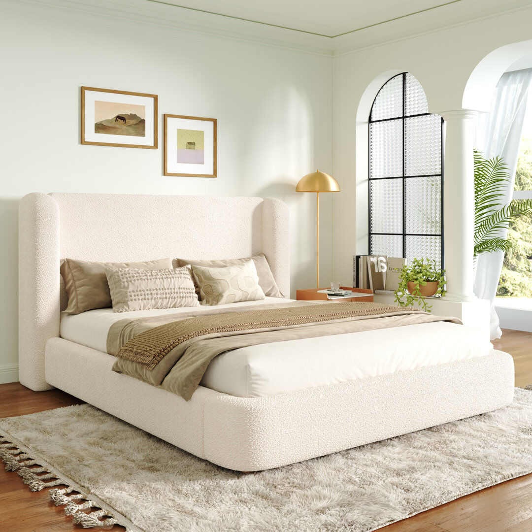 Marlow Home Co. Bed Frame Beige Super King