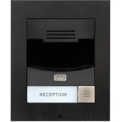 2N, Klingel + Türsprechanlage, IP Türstation IP Solo Aufputz Schwarz (Ethernet, Kabelgebunden)