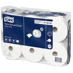 Tork 472242 Toilettenpapier SmartOne weiß 2-lagig 6 Rollen/Paket, 207 m, 1150 Blatt