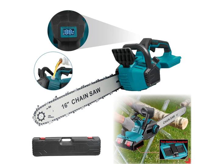 Makita – tronçonneuse électrique sans fil, 16 pouces, 8000W, LED, huilage automatique, pour le travail du bois, outil électrique pour batterie ﻿
