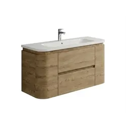 Naturel Shelley Waschtisch mit Unterschrank 119x50x45 cm Eiche matt SHELLEY120OAK