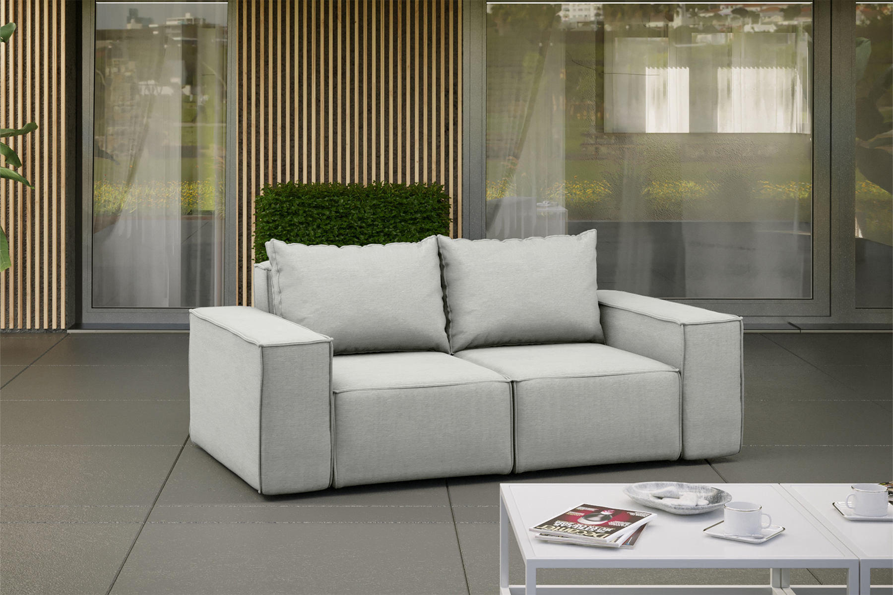 Kaiser Möbel Gartenmöbel set, sofa für den Garten Terrasse, SONNE den Hof, gemütliche Hellgrau