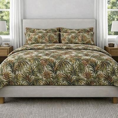 Cgg Home Fashions St Lucia Coverlet Multi Warm, Queen, Multi Warm