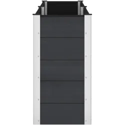 vidaXL, Hochbeet, Hochbeet Schwarz 250 x 50 x 91 cm WPC und Aluminium