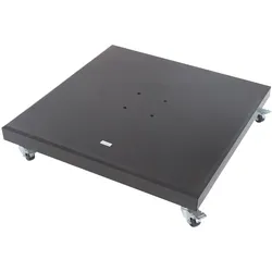 OUTFLEXX Sydney Schirmständer, Granit, 75x75x12,5cm, 90kg, mit Lenkrollen