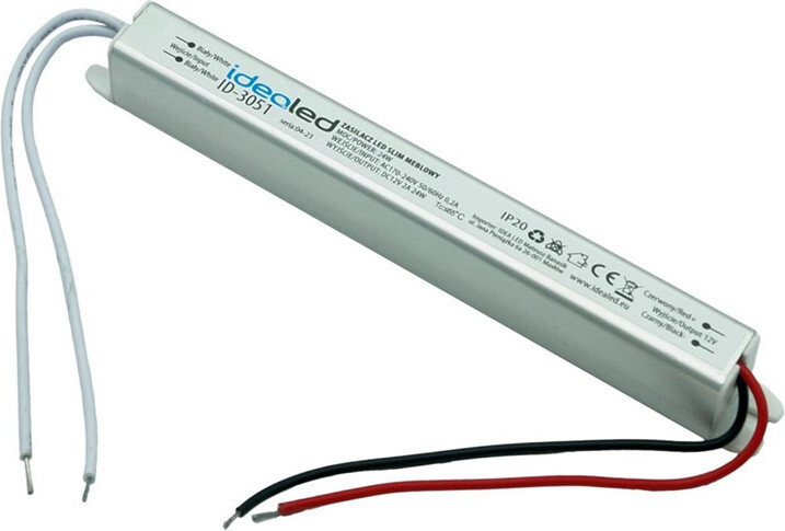 Idealed ID-3051 Voeding voor LED-verlichting in slimme meubels, 12V DC, 24W