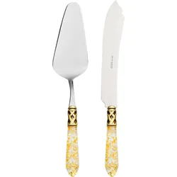Aladdin Tortenheber und Messer gold 2-teilig