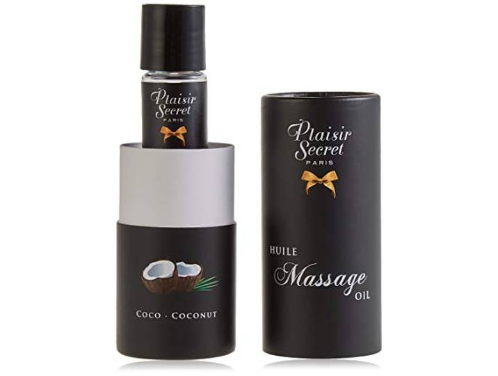 Plaisirs Secrets vreemd label Massage Oil Coconut, 59 ml