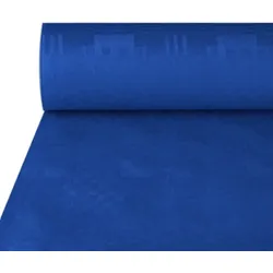 DeinPack 4 x Tischdeckenrolle 1m x 50m blau  Damast Tischtuch Rolle  Einweg Tischdecke 50 Meter lang 1 Meter breit