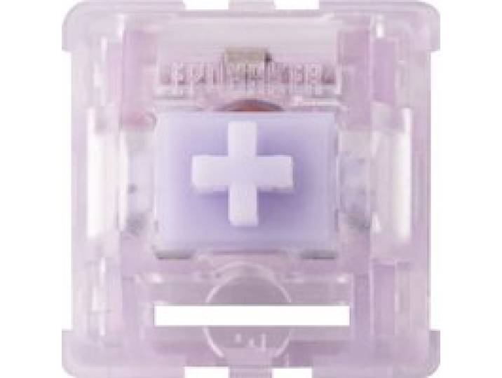 100 stuks EPOMAKER Lilac Silent Tactile Switches Set POM Stem + PC Case Toetsenbordschakelaar Compatibel met MX Structure Keycaps