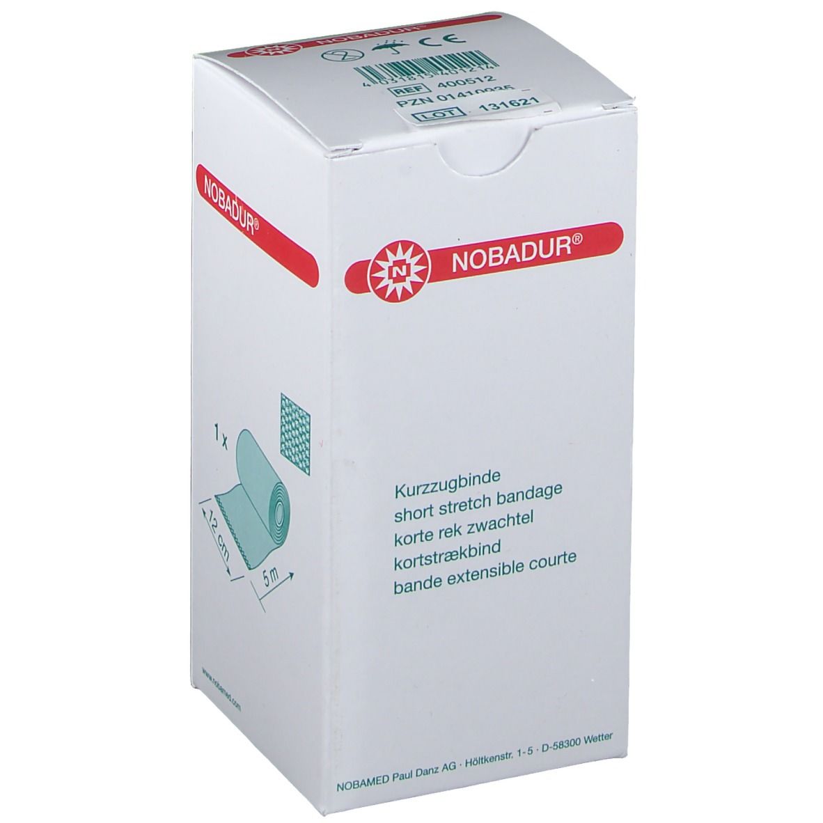 Nobadur Kurzzugbinde 12 cmx5 m 1 St Binden