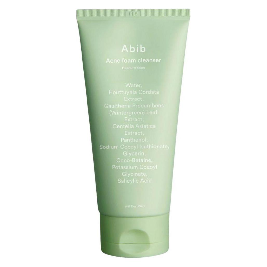 NoName Acne Foam Cleanser Heartleaf Foam 5.07 fl oz 150 ml Hydrating Mild Acidic Daily Facial Cleanser (Reinigungsschaum, 150 ml) (ABB-0002)