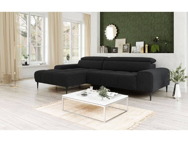 OTTO home Ecksofa Theo L-Form, B: 290 cm, mit Kopfteilverstellung, optional Sitztiefenverstellung
