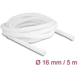 DELOCK Geflechtschlauch selbstschließend 5 m x 16mm weiß