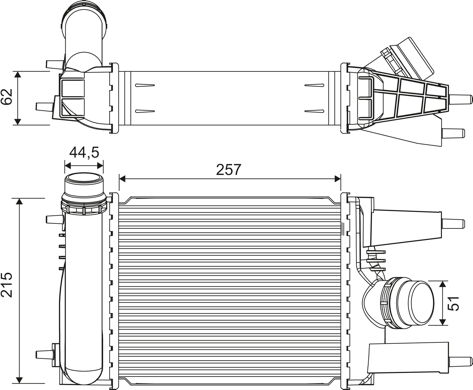 Valeo Ladeluftkühler 822916 Für Nissan