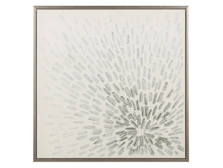 Bedruckte und handbemalte Leinwand TAISHA mehrfarbig 70x70x3.8cm