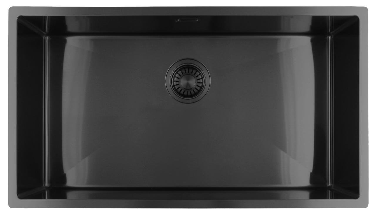 Küchenspüle 74x40 cm Gun Metal Unterbau, Flachbau, Aufbau Pure.Sink