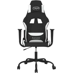 vidaXL Bevenita (Ohne Fussablage), Gaming Stuhl, Schwarz