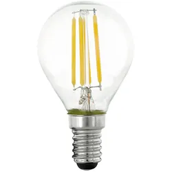 LED Leuchtmittel E14 Filament Birne Glas LED Glühbirne Edison dimmbar 3-Stufen, Kugel, 4W 470lm 2700 K warmweiß, DxH 4,5x7,6 cm