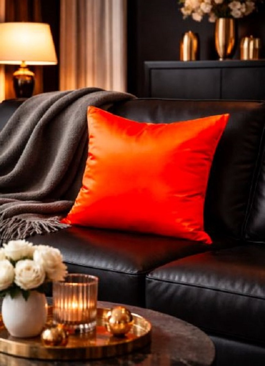 Soft Glow Collection Kussenhoes – Oranje – 45 x 45 cm