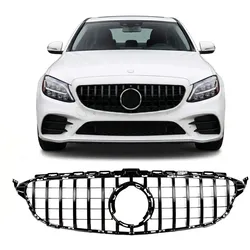 Schwarz glänzend Panamericana GT Kühlergrill passend für Mercedes-Benz C-Klasse W205 2018-2021