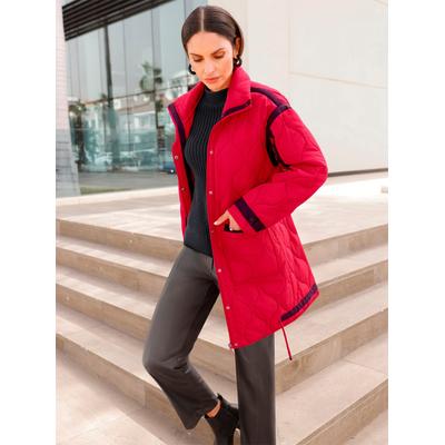 Steppjacke INSPIRATIONEN, Damen, Gr. 46, rot, schwarz, 100% Polyester, Einsatz:100% Polyester, Wattierung:100% Polyester, unifarben, Jacken Steppjacke