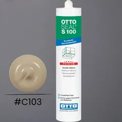 OTTOSEAL® S 100 Sanitärsilikon 300 ml – sahara C103 – schimmelresistent & UV-beständig