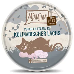 MjAMjAM – filetgenuss 80g MjAMjAM Katze 16x80g Filetgenuss kulinarisch Lachs