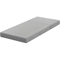 KLAPPMATRATZE Strickstoff 100 Prozent Polyester Gel-Memory-Schaum Hellgrau