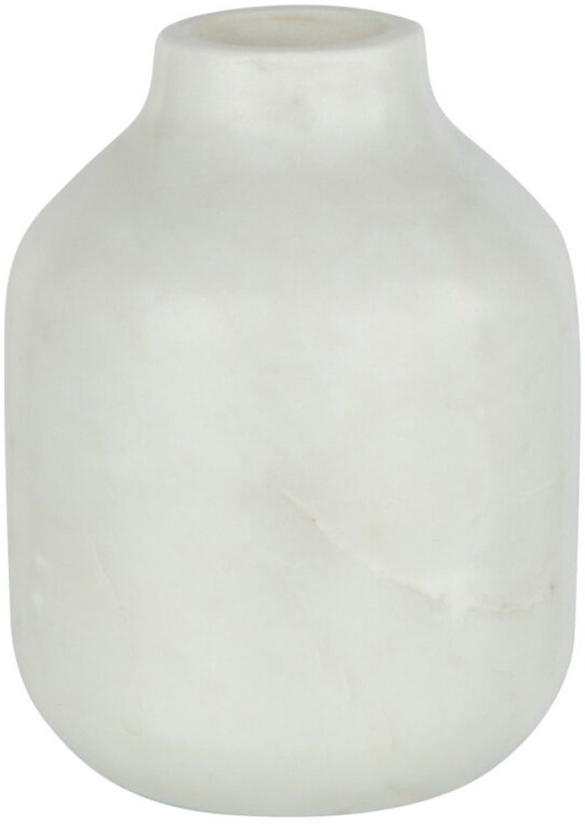 J-Line vaas Fles Marmer wit groot Ø 11 cm