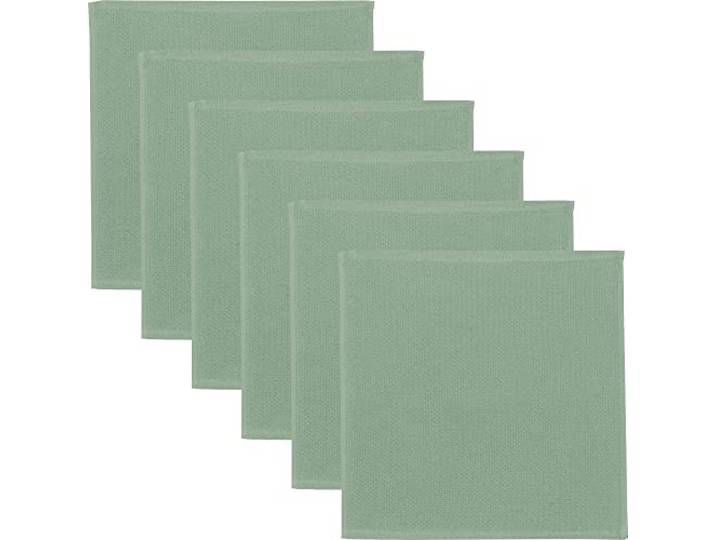 Erwin Müller Reinigungstuch, Putztuch, Putzlappen, Spültuch 6er-Pack jade Größe 25x25 cm - 100% Baumwolle, zum Spülen oder Staubwischen, robust und langlebig, mit Frottierseite