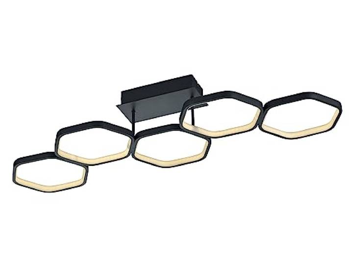 Reality Leuchten LED Deckenleuchte Vigo R62055142, Metall Schwarz matt, inkl. 24 Watt LED, Switch Dimmer