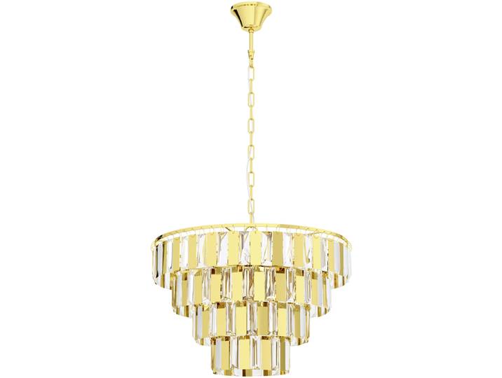EGLO Hängeleuchte ERSEKA Pendellampe - Stahl - E14 - 7X40W - IP20 , gold (messing), 7, Ø 48,5cm H: 145cm, 1 Stk., Leuchten, Hängelampe, Deckenlampe, Wohnzimmer, Esszimmer, H145 x Ø48,5 cm, Hängeleuchte
