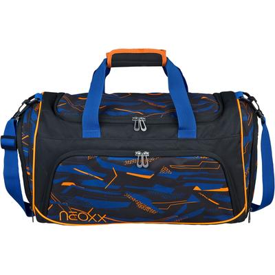 Sporttasche NEOXX "Move", Kinder, Gr. B/H/T: 43cm x 26cm x 24cm, schwarz (streetlight), Polyester, Taschen Sporttasche, teilweise aus recyceltem Material