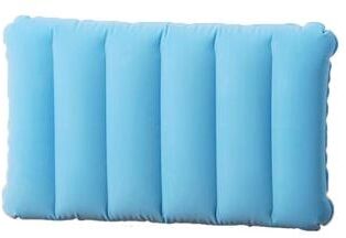 Inspired Finds FlexRest Inflatable Folding Travel Pillow Portable Nap, Waist Or Backrest Cushion For Adults baby Blue