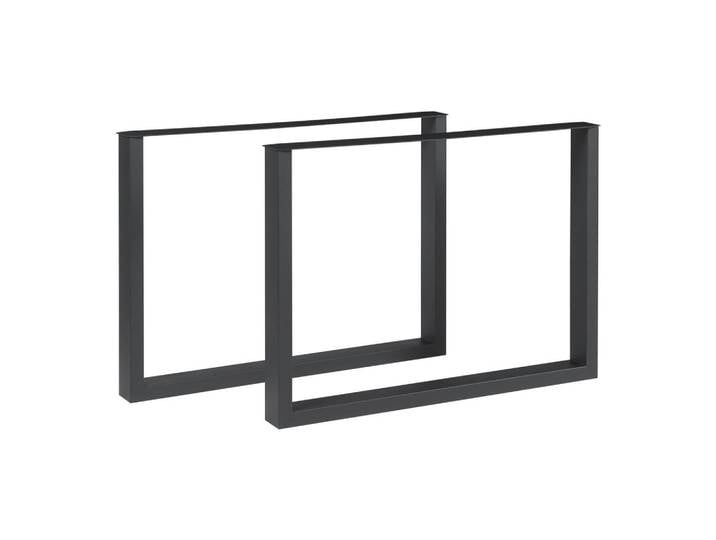 [en.casa] Tischgestell-Set 2 Tlg. Makers, Schwarz, Metall, 100x72x10 cm, Esszimmer, Esstische