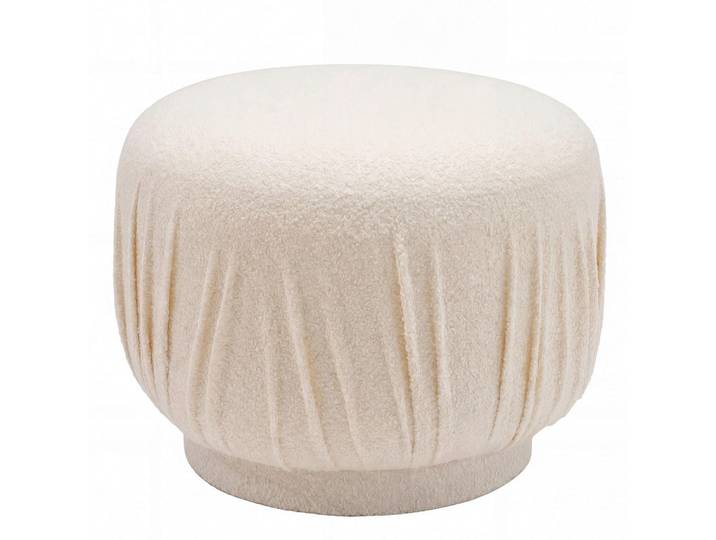 Livetastic Hocker, Creme, rund, 50x40x50 cm, Wohnzimmer, Hocker, Sitzhocker