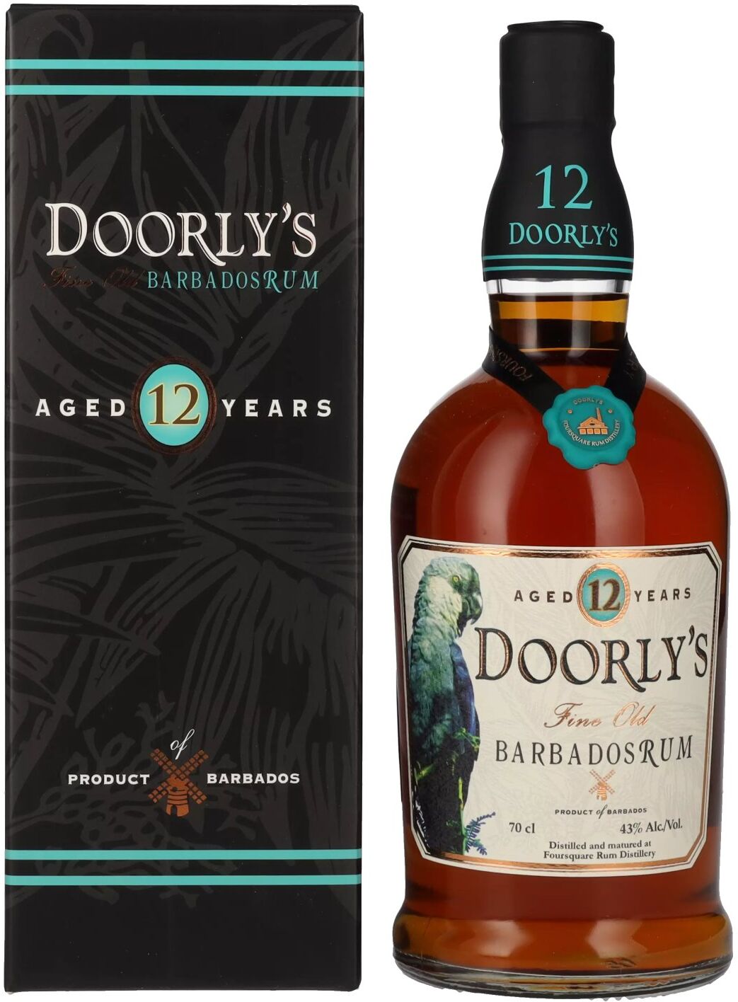 Doorly's Barbados Rum Doorly's 12 Years Old Fine Old Barbados Rum 43% Vol. 0,7l in Geschenkbox