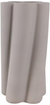 Sagebrook Home Porcelain Vase Sculptural Vertical Wave Design with Curved Silhouette