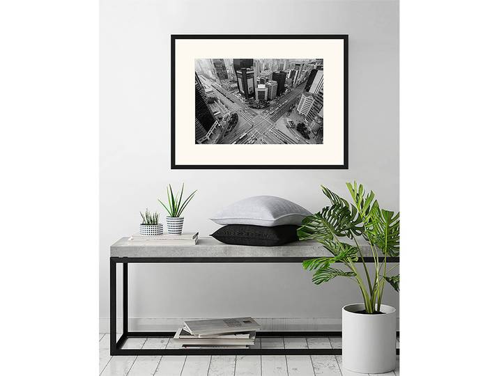 Bild South Korea Rahmen: Massivholz Buche, lackiert Abdeckung: Plexiglas Schwarz 83 x 63cm