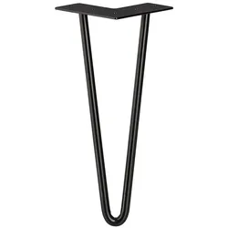 Relaxdays Hairpin Legs, 4er Set, 2 Streben, Metall, Haarnadel Tischbein für Hocker, Tisch & Schrank, 30 cm hoch, schwarz