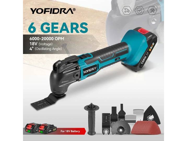 Makita – scie électrique électrique sans fil pour le travail du bois, outil multi-outils oscillant 600W 20000OPM, décoration de la maison pour broche de batterie