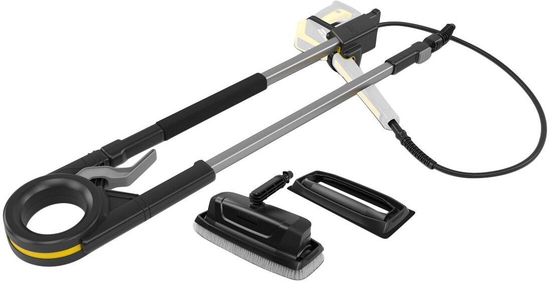 Kärcher Reinigungsbürsten-Set "Reinigungsset Teleskopstrahlrohr TLA 2.644-249.0", schwarz, B:119,3cm H:24,6cm L:11,6cm, Reinigungsbürsten, für Fassaden und Glasflächen, Reinigungsbürsten-Set