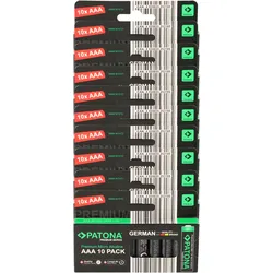 PATONA Premium 100x AAA Batterien (10x10er) Pack 1,5V Alkaline