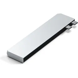 Satechi Pro Hub Slim (USB-C, 7 Ports), Dockingstation + USB Hub, Grau