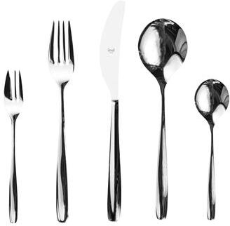 Mepra Morgana Flatware Set with Cake Forks - 30 Pieces - Stainless Steel